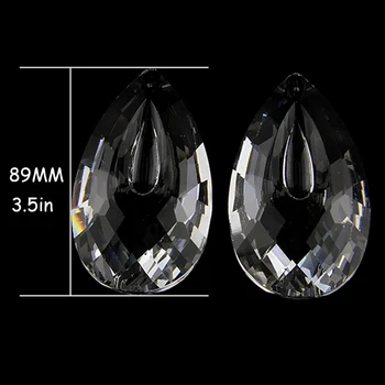 

4pcs/lot 89mm crystal lighting accessories crystal trimming pendant SUNCATCHER Crystal Chandelier Parts free shipping
