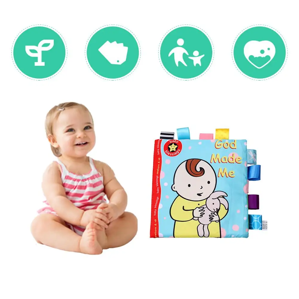 Детские Ранние обучающие игрушки бог Made Me узор этикетка Baby тканевая книга