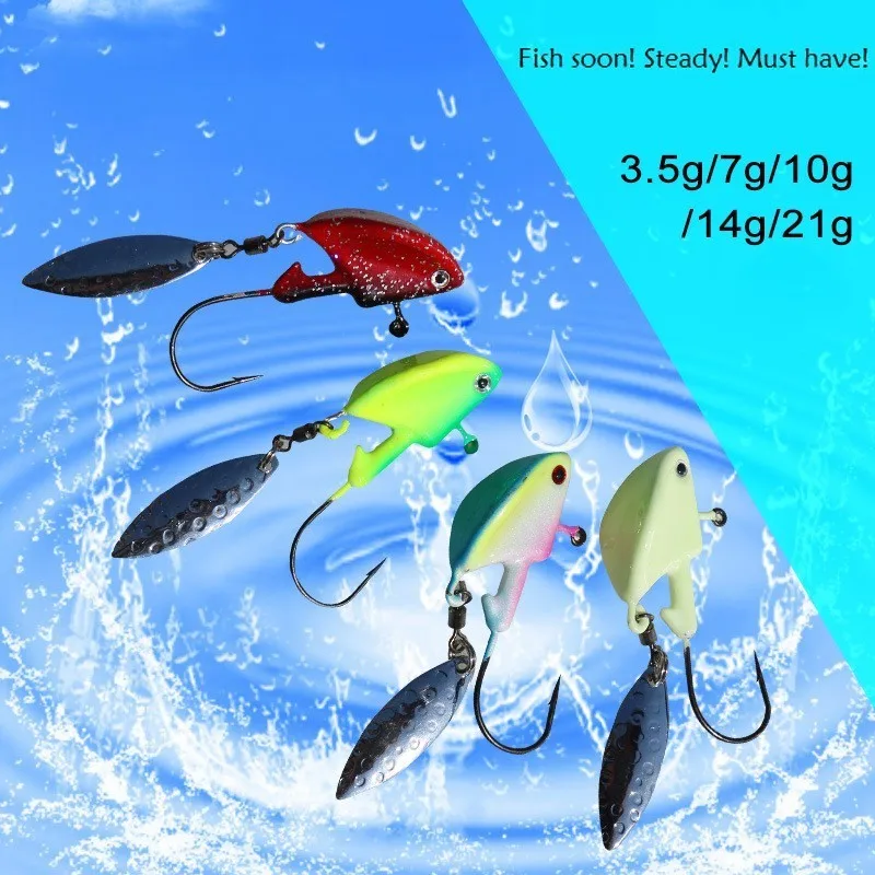 1 шт. металлический Spinner ложка приманки Jig Head запасами ивовых деревьев лезвия