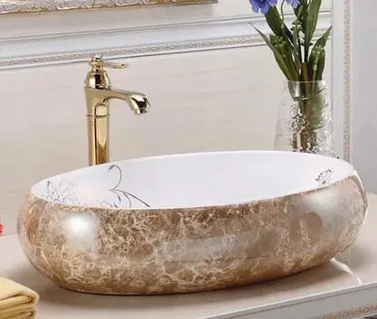 

Ceramic color stage washbasin marble washbasin basin oval art wash basin