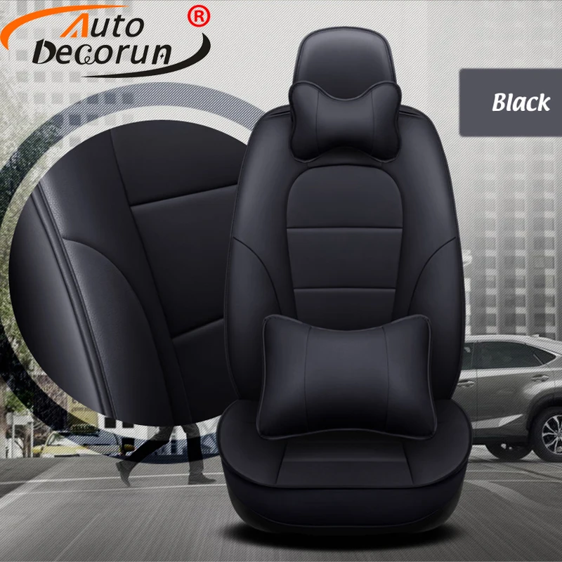 

AutoDecorun 18PCS/Set Perforated Cowhide Covers Seat for Suzuki kizashi Accessories Leather Car Seat Cover Protectors 2010-2011