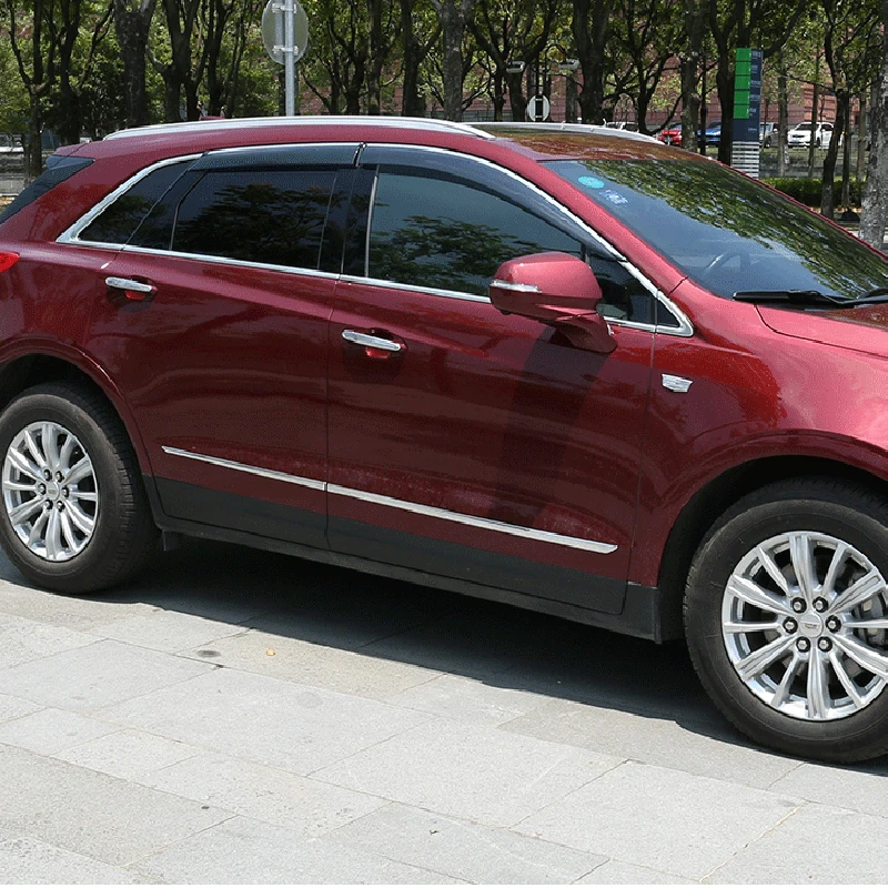 

Car Styling Chrome Exterior Car Door Body Lower Bottom Mouldings Sill Cover Trim 4pcs For Cadillac XT5 2017 2018 2019