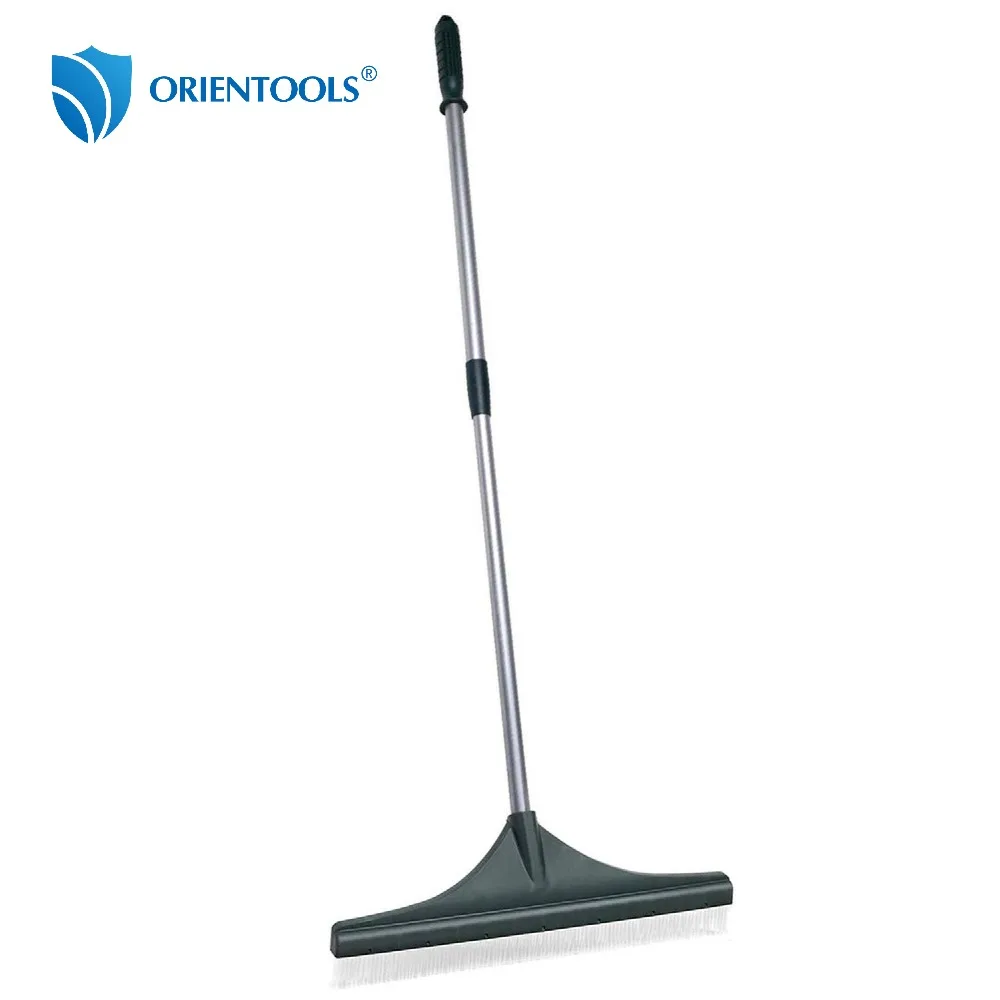 

ORIENTOOLS Turf Rake Ergonomic Adjustable Lightweight Steel Handle Plastic Head with PA Brush 32 to 52 inches Carpet Rake