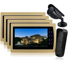 1200TVL1 Homefong 10 Pulgadas Teléfono Video de La Puerta de Grabación HD Nocturna Por INFRARROJOS Cámara y Monitor Manos Libres de Intercomunicación Timbre Timbre 1 CCTV