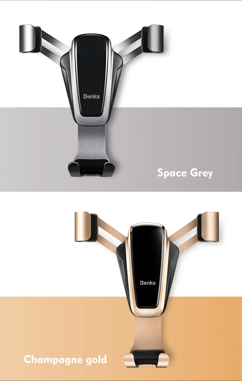 Benks Gravity Car Phone Holder Stand Air Vent Mount Stand For Huawei P20 iphone X 8 7 Samsung S9 GPS Mobile Auto Support Bracket (16)