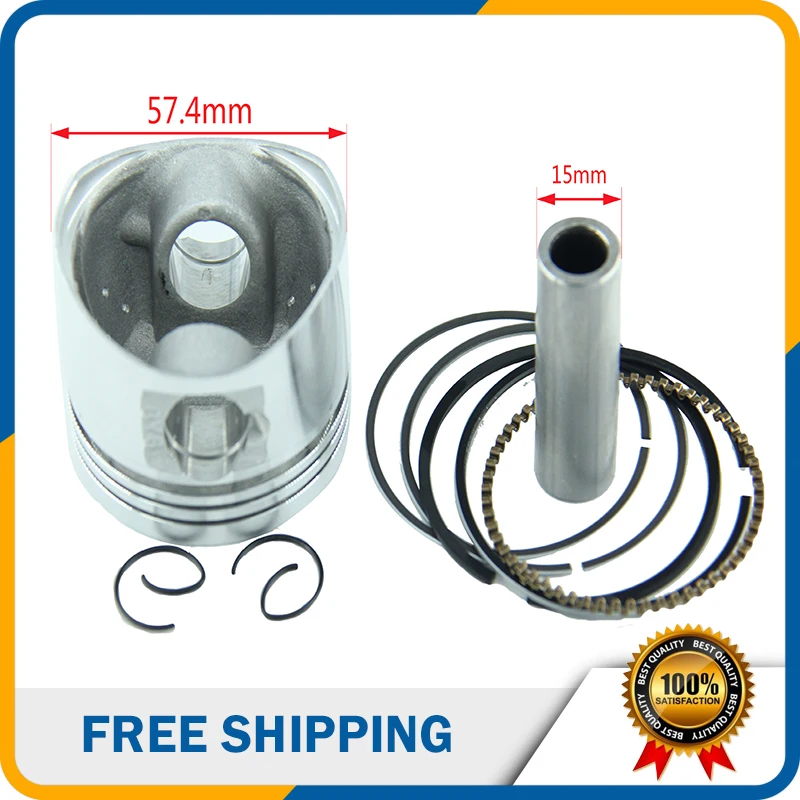57.4mm Piston Assembly Kit for GY6 150cc ATV Go Kart Moped Scooter HH