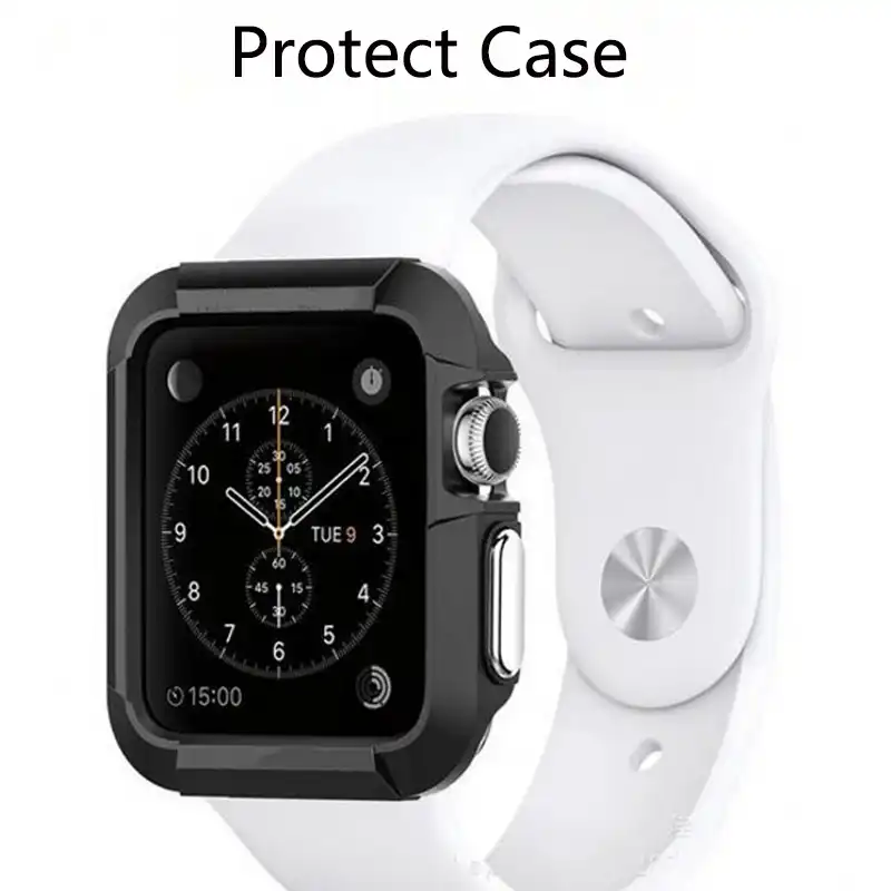 Saking для Apple Watch Series 1 поколения брони ТПУ Силиконовая Защитная крышка 42 мм