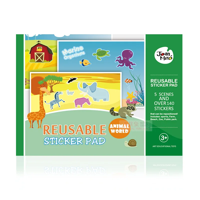 Водонепроницаемые детские книги с наклейками многоразовая наклейка-накладка самоклеющаяся Пленка Прозрачная ПВХ пленка Милая наклейка s для детей Детские игрушки - Color: Style 1