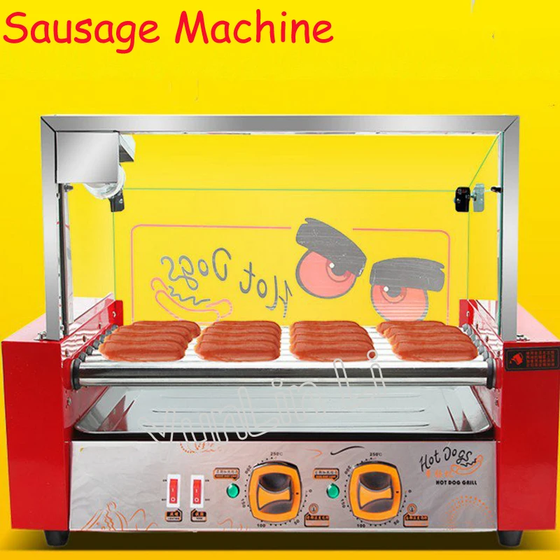 

Sausage Roaster Commercial & Household Hot Dog Roasting Machine Automatic Mini Hot Dog Sausage Baking Machine