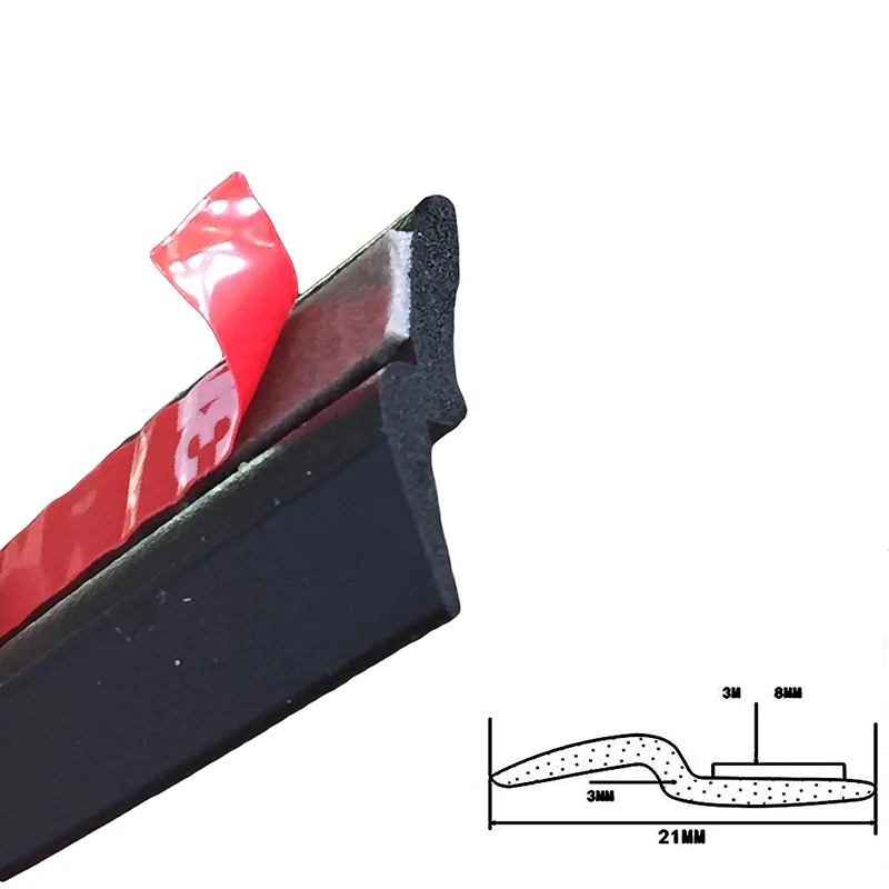 1 метр D Z P Тип 3 м клейкое автомобильное резиновое уплотнение звук изоляционный уплотнитель края отделка шумоизоляция двери автомобиля уплотнительная лента - Цвет: 1meter Z
