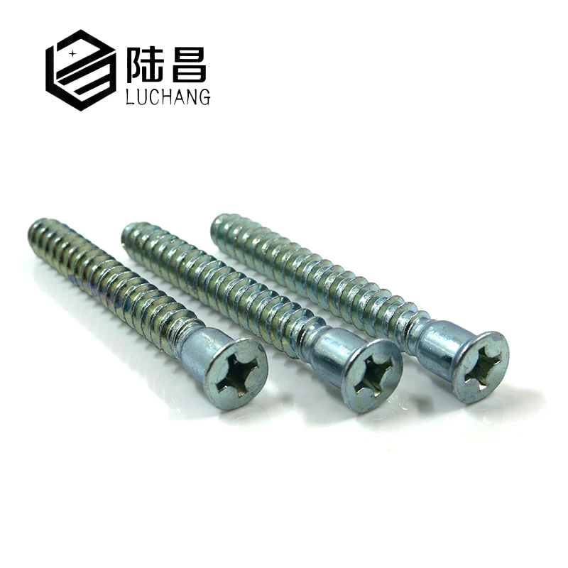 Luchang 50pcs Cross Drive Countersunk Head Furniture Confirmat