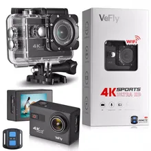 VeFly 4K Ultra HD спортивная Экшн-камера, водонепроницаемая Wi-Fi go pro cam с анти-встряхиванием электронный гироскоп wifi автомобильная видео камера