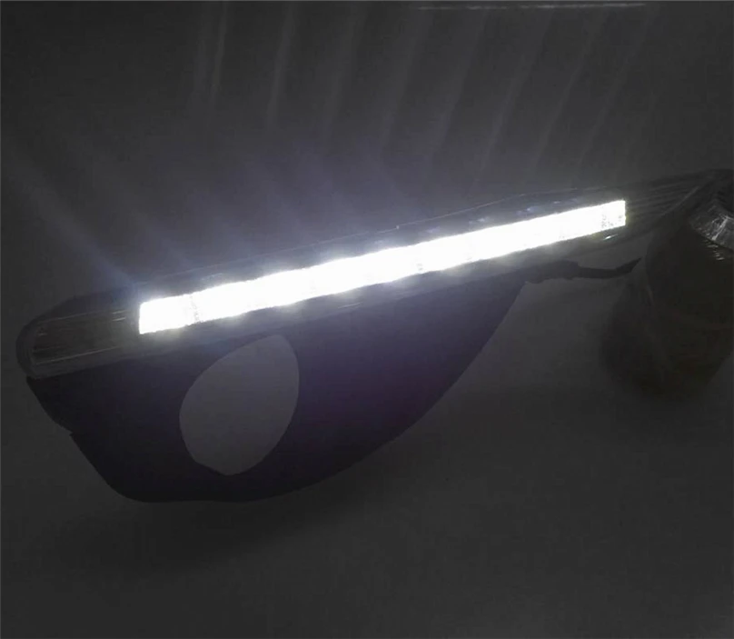 Автомобильная проблесковая 1 комплект для 2011 2012 2013 Renault koleos светодиодный DRL Дневной светильник Водонепроницаемый сигнала для укладки волос светильник s
