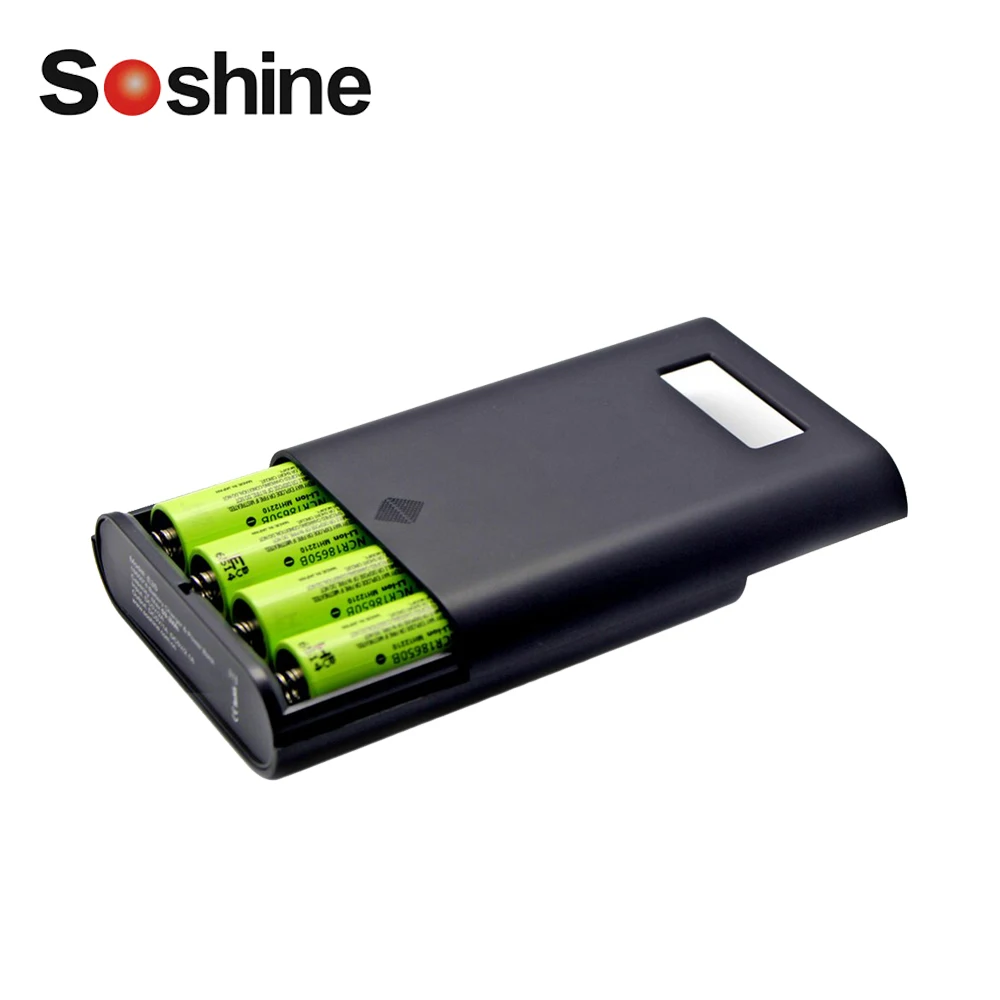 

Soshine E3S LCD Display Replaceable Batteries Power Bank Professional Charger For 4 Pieces 16850 Batteries Black High Quality!