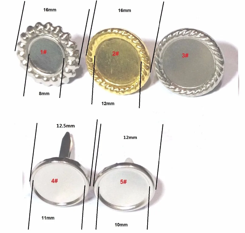 Review 500pcs Brads Metal Parts Pins Scrapbooking Accessory Decoration CARD Handmade Paper Crafts Wedding Invtiations Supplies Gift Diy