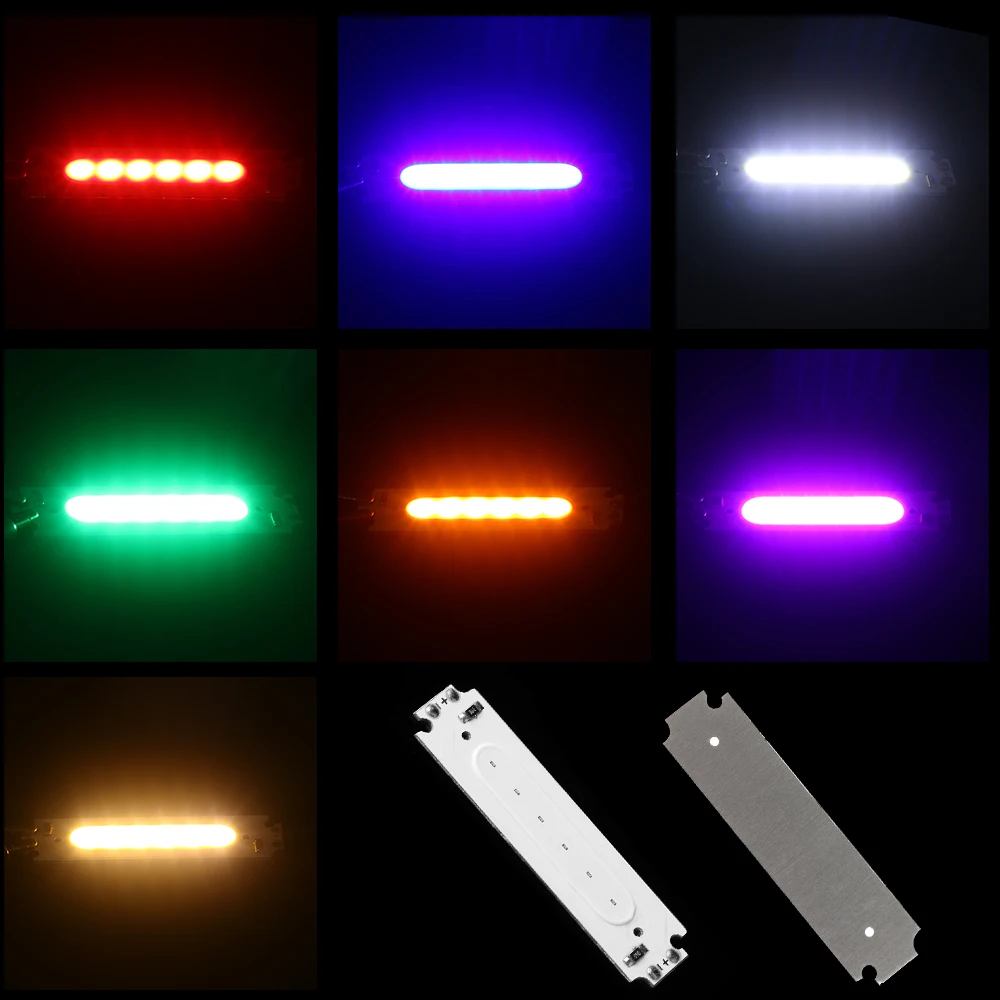 

1PC New Hot 7 Color LED Panel Light Strip Bar Lamp LED Source 1W Energy Save Light Module COB Chip Flip
