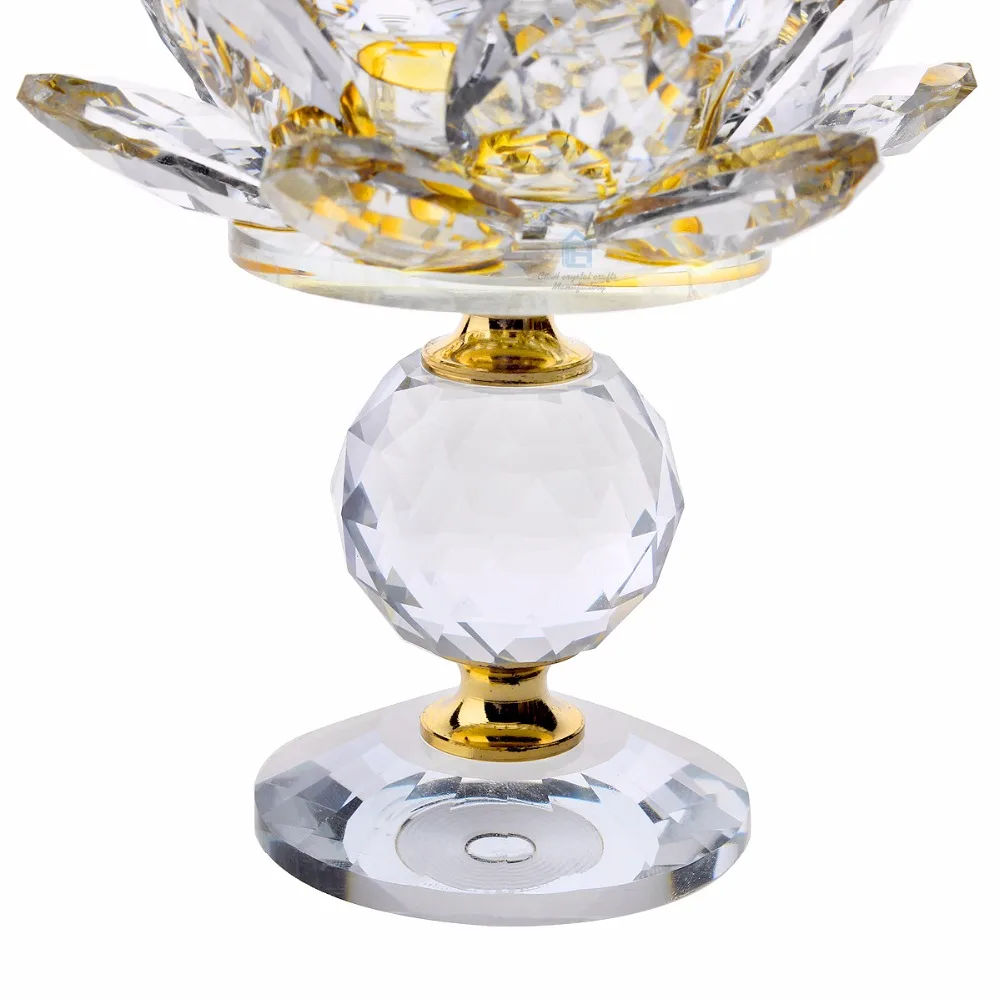 crystal lotus flower candle holder-10