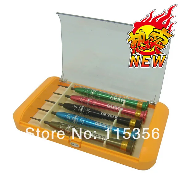 

Free shipping 5 in 1 BEST-668s screwdriver set for iphone4 4G Ph000 Ph00 T6 T5 5 Point Star Pentalobe Torx screwdriver set