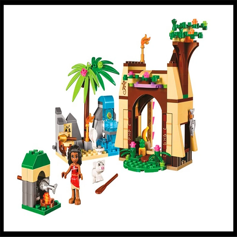 

Princess Vaiana Moana Ocean Voyage Building Block Toys Compatible Legoe BELA 10662 206Pcs Construction Figure Gift For Children