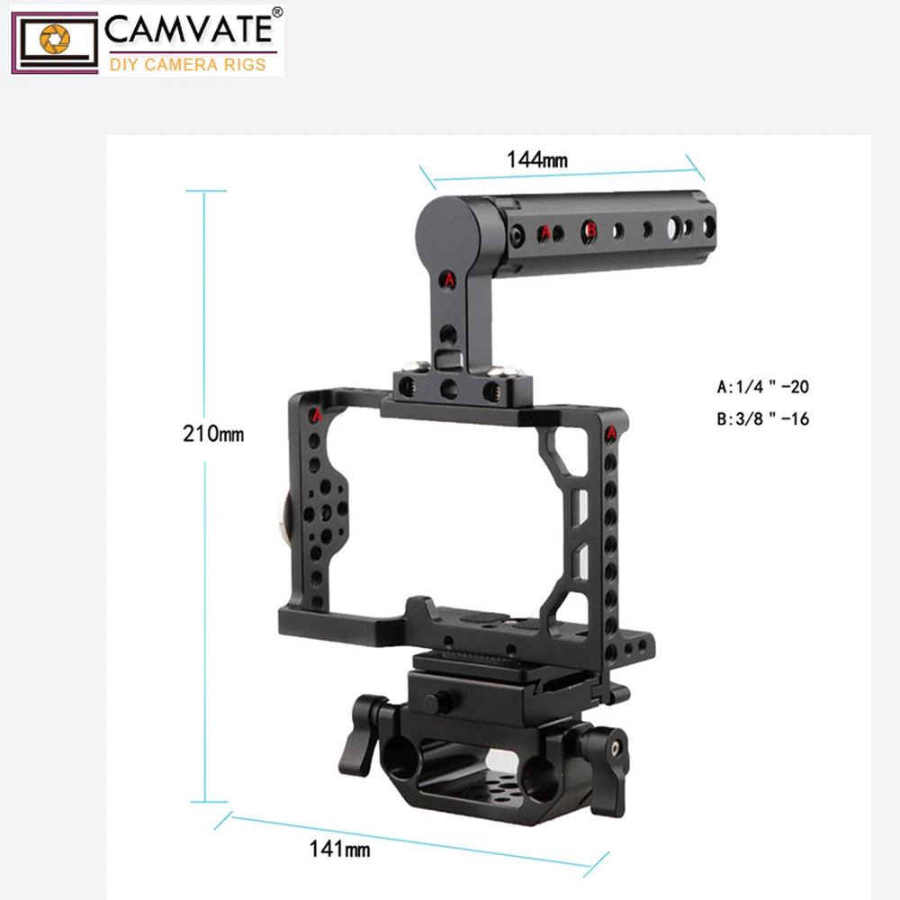 Клетка для камеры CAMVATE с быстроразъемной пластиной ARCA A6500 C1832|Аксессуары