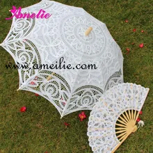 Свадебный зонтик и вентилятором Кружево Зонтик Свадебный комплект