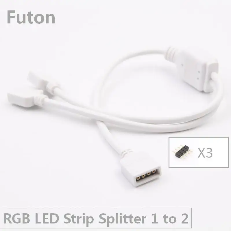 

4Pin 10mm Width RGB LED Strip Hub Solderless 1 To 2 ,1 to 4 Splitter Cable For Extension Connecting SMD 5050/2835/3528