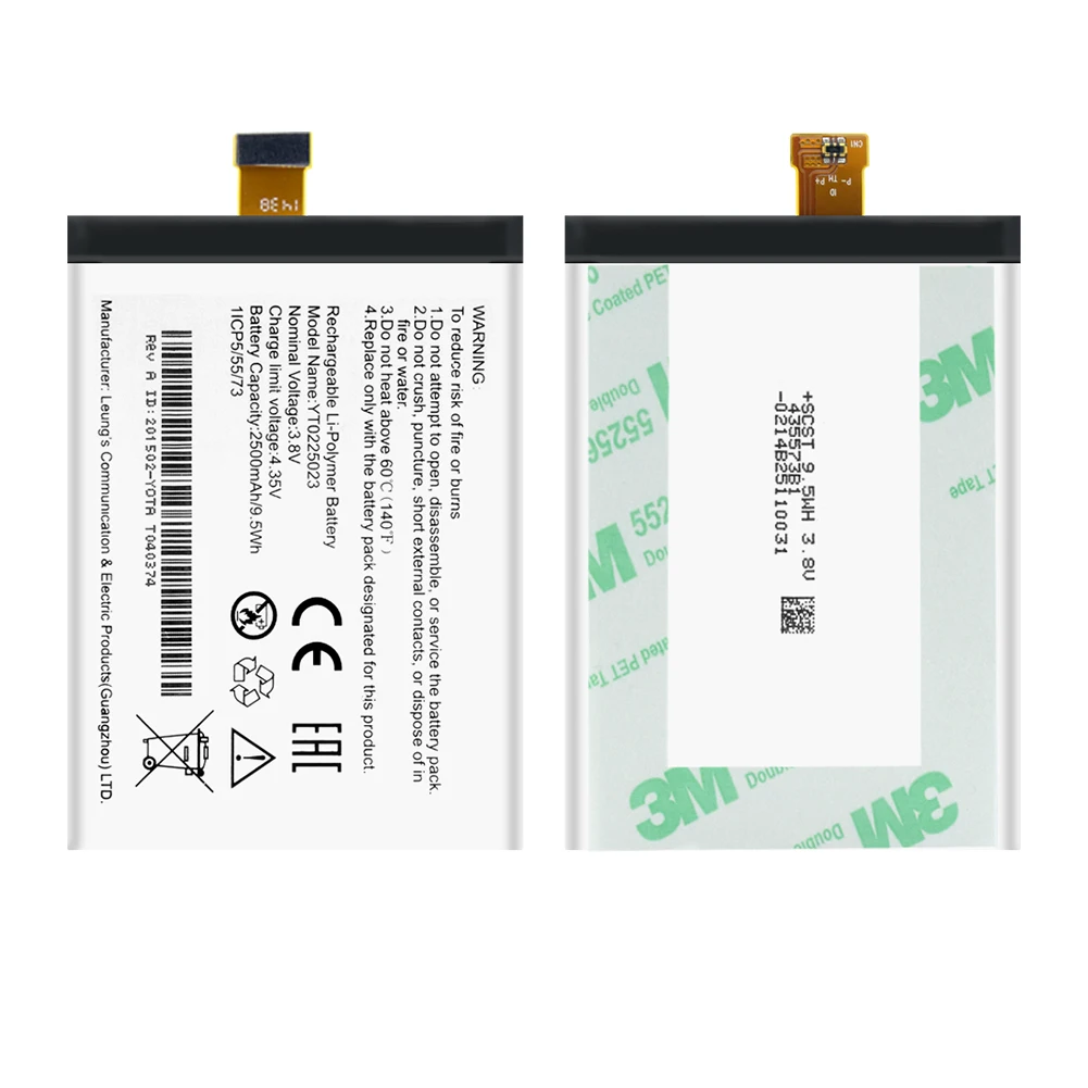 YT0225023 аккумулятор литий полимерный Мобильный телефон для Yotaphone 2 YD201 YD206 Замена 2500