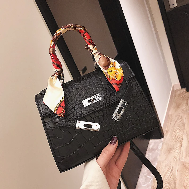 

Bag for women New crocodile pattern shoulder bag ins versatile Messenger bag original attractive seductive