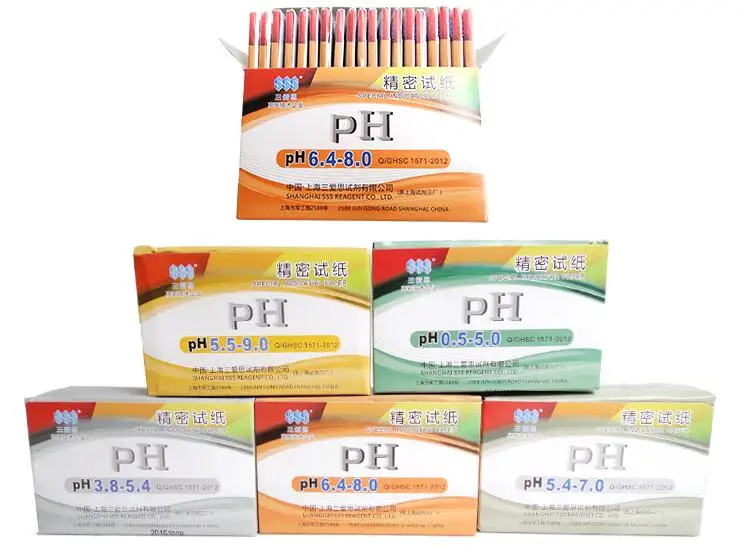 

SSS Precise PH Test Paper 5.5-9.0/0.5-5.0/3.8-5.4 Degree PH Value Test Paper 20 packages/lot