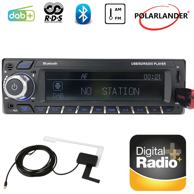 

FM USB SD Hands-Free Digital Audio Broadcast LCD Screen 2018 New RDS MP3/WMA DAB+ Car Bluetooth Card Machine 1 Din Car Radio