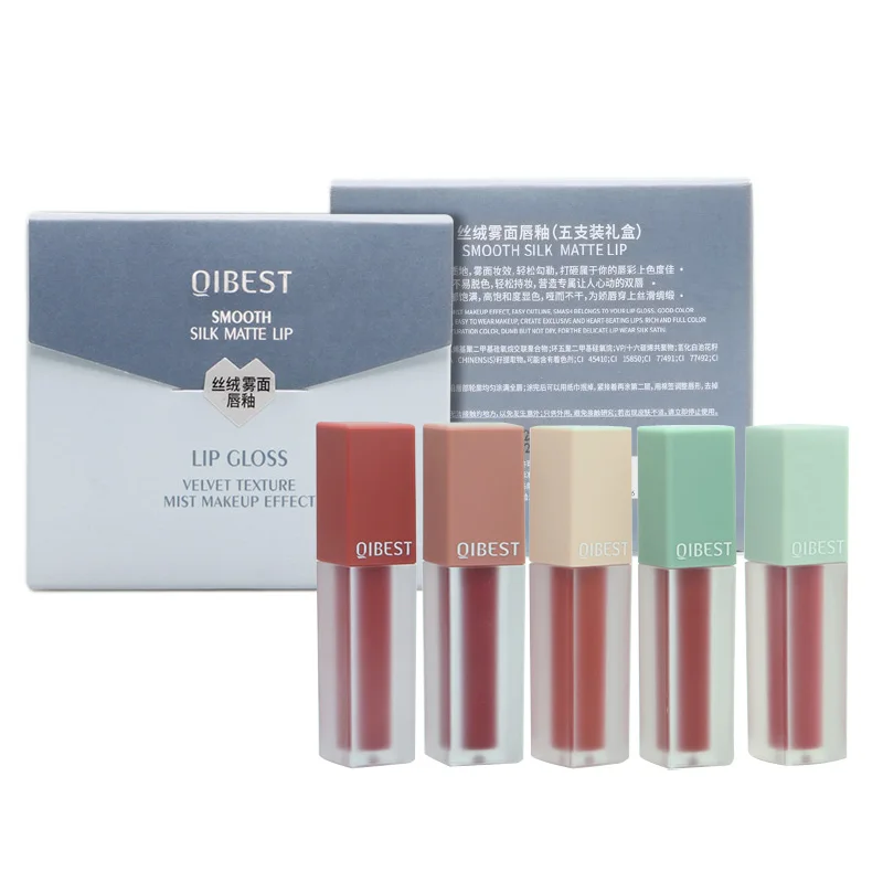 

5 Colors/box Matte Liquid Lipstick Set Makeup Matte Lip Gloss Kit Moisturizer Sexy Lips Make up Lip Balm Cosmetics Matt Lipstick