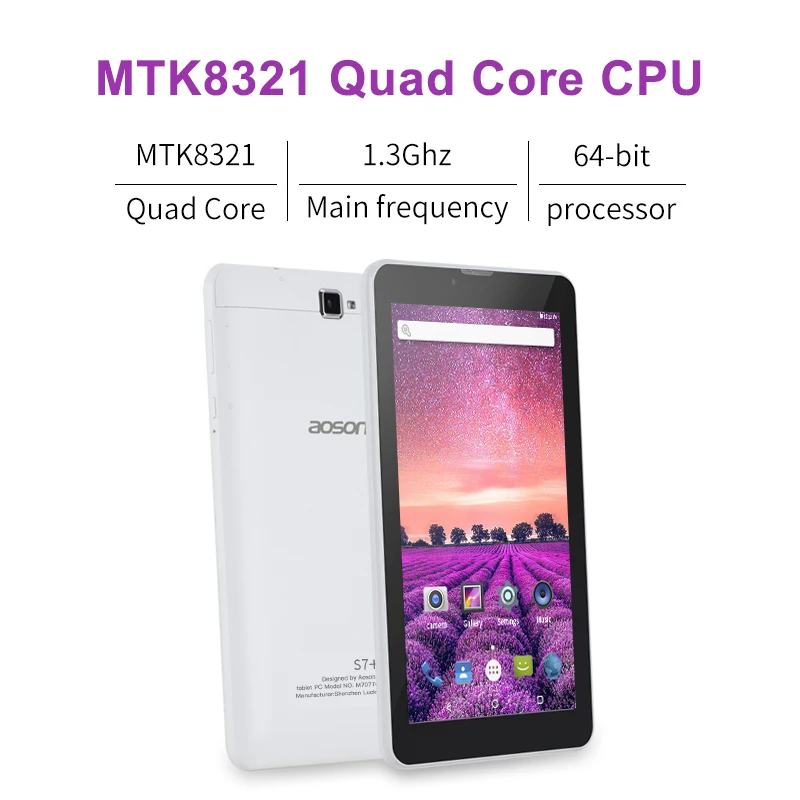 AOSON S7 + 7 дюймов 3g разблокированный смартфон планшетный ПК Android 0 MTK8321 16 Гб