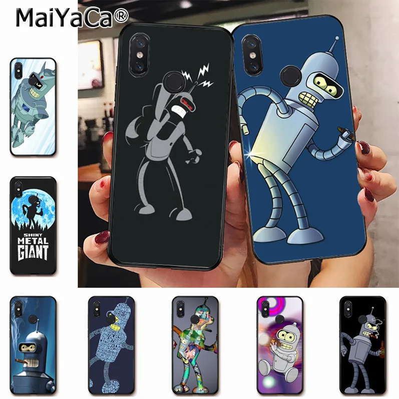 

MaiYaCa Futurama Bender Colorful Phone Accessories Case for xiaomi mi 8 se 6 note2 note3 redmi 5 plus note4 5 Cover
