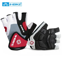 INBIKE GEL a prueba de golpes Pad guantes de ciclismo medio dedo guantes deportivos hombres mujeres verano bicicleta gimnasio Fitness guantes MTB bicicleta