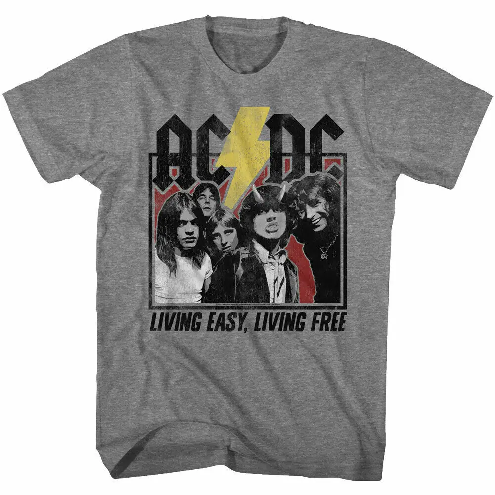 

ACDC Men's Short Sleeve T-Shirt GRAPHITE HEATHER HWY2HELL LYRICS