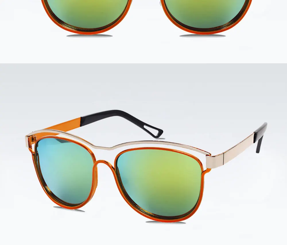 VEGA Eyeglasses Novelty Ladies Mirrored Sunglasses for Women UV400 Fashion Mirr ( (4)