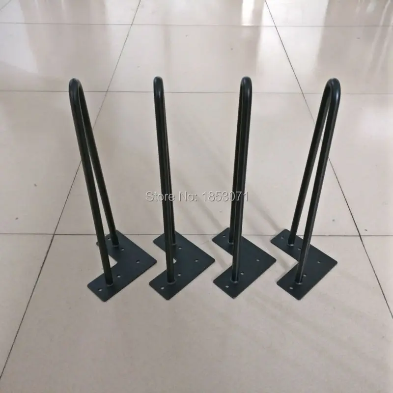 Free shipping -14teapoy legs-matte black- 1/2 steel rod-set of 4-Tea Table hairpin legs,coffee table legs metal tabel legs free shipping 36cm coffee table hairpins 1 2 solid metal bar hairpin table legs set of 4 4pcs