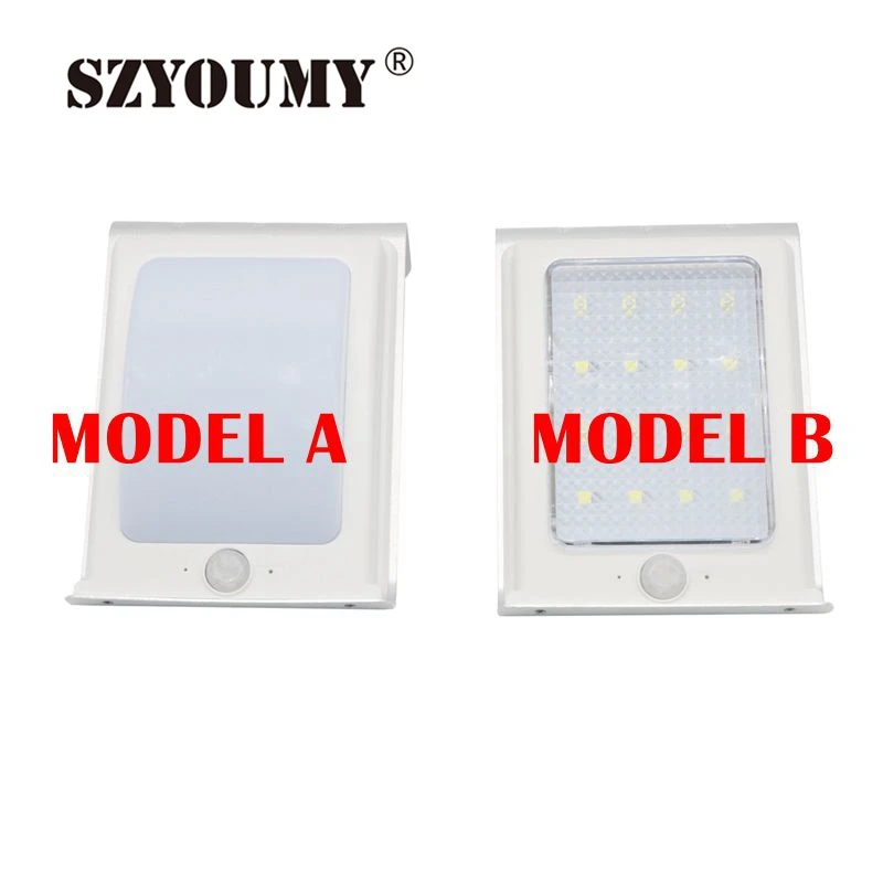 

SZYOUMY 16 LED Solar Outdoor Light Panel Powered PIR Sensor Led Lamp Energy Saving Wall Lamp Solar Security Lights 2 Styles HOT