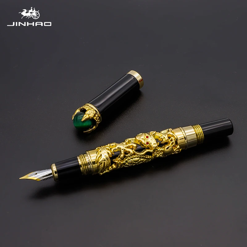 Jinhao Дракон авторучка высокое качество Pluma Stylo Plume Caneta Tinteiro Pluma FuenteTitanium Dolma Kalem советы Коллекция подарков