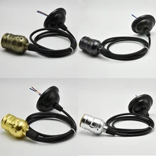 1 шт. E27 ламповый патрон Алюминий чердак античный потолочный шуруп Эдисон лампы базы Винтаж подвесной светильник с переключатель с креплением 250 V