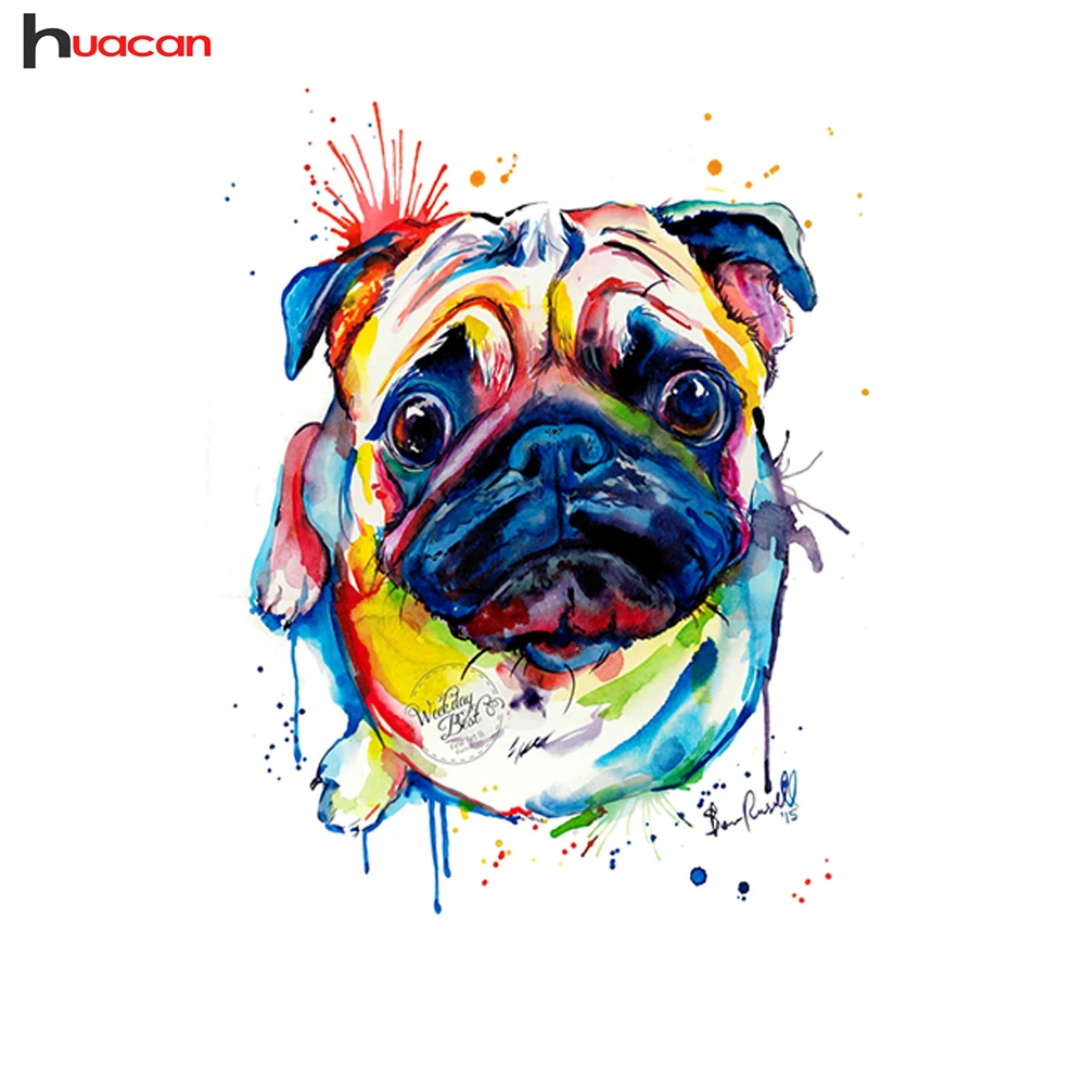 

HUACAN DIY 5D Diamond Painting Full Round Mosaic Cartoon Animal Handmade Diamond Cross Stitch Kits Diamond Embroidery MH081