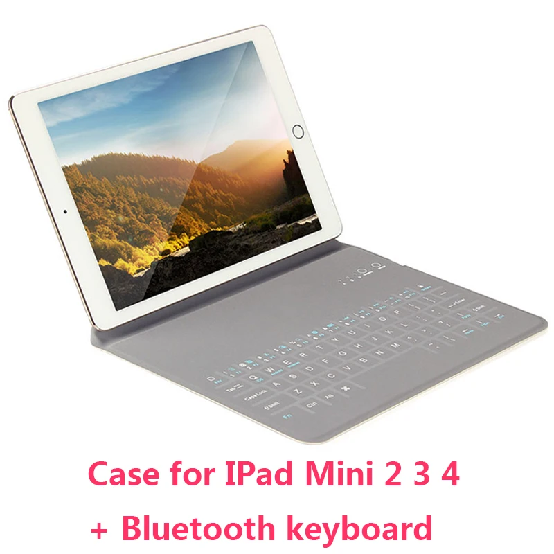 Чехол Ygctfnp для iPad Mini 1 2 3 4 чехол планшета 7 9 дюйма с Bluetooth клавиатурой портативный