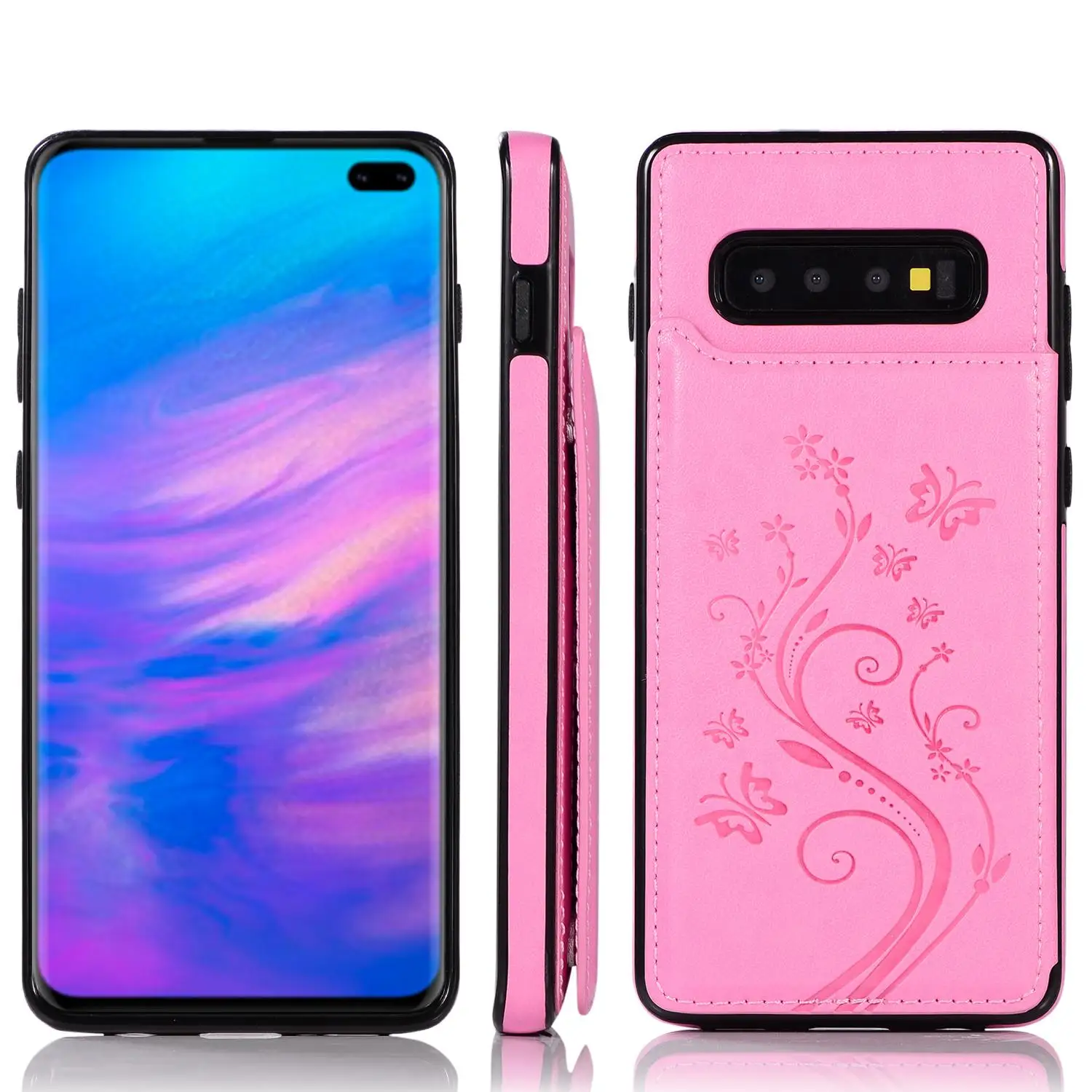 Роскошный чехол-портмоне для samsung Galaxy S10 Plus S10E Coque на Galaxy S9 S8 Plus S7 Note8/9 держатель для карт рельефный чехол из искусственной кожи