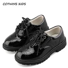 CCTWINS KIDS/ г.; детская модная обувь на плоской подошве с белой пряжкой для маленьких мальчиков из искусственной кожи; оксфорды для маленьких девочек; черная обувь для малышей; G1141