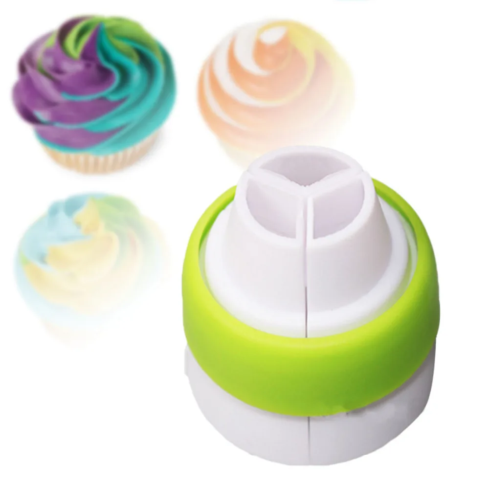 

Mix 3 Colors Icing Piping Nozzle Converter For Cupcake Nozzle Converter 1pc 3 Holes Cake Decoration Converter