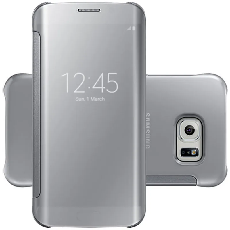 Покрытие чехол Флип окно противоударный полный защитный для Samsung Galaxy S5 S6 S7 S7Edge S8