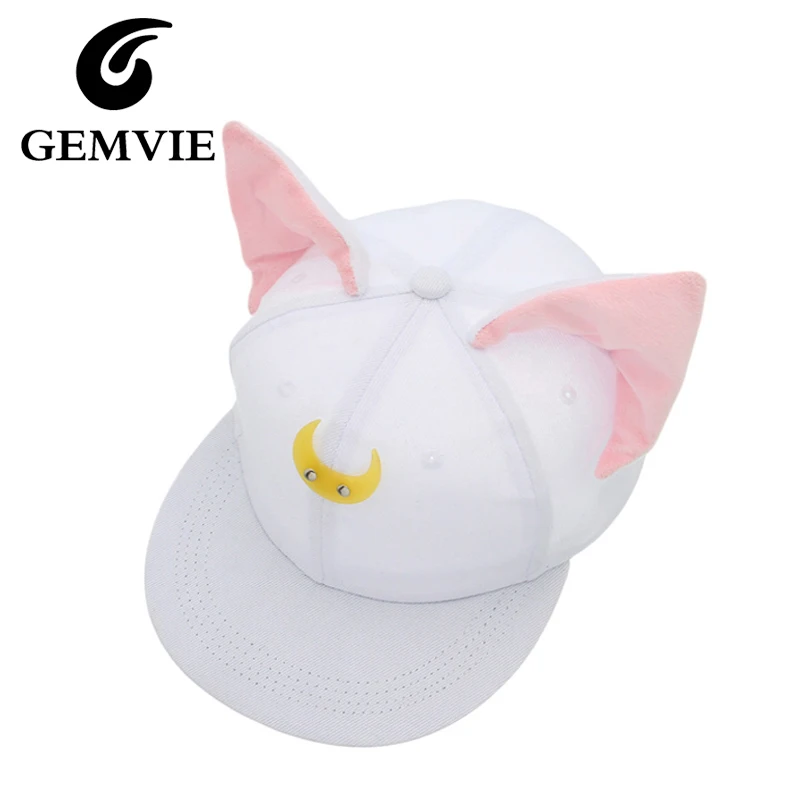 Довольно солдат Сейлор Мун Луна же Стиль Бейсбол шляпы женщин милый Кот уха Хип-Хоп snapback шляпа Gorras новогодние подарки