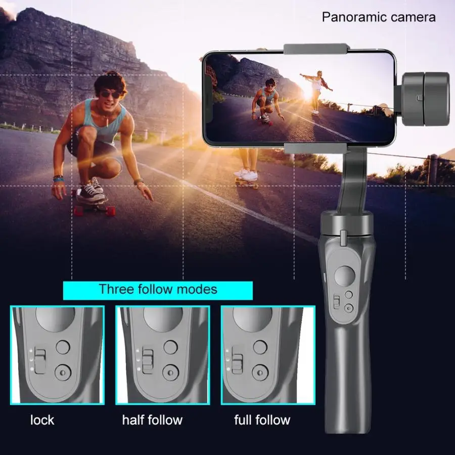 

H4 3 Axis Handheld Anti-shake Mobile Phone Gimbal Stabilizer for Cellphone Action Camera