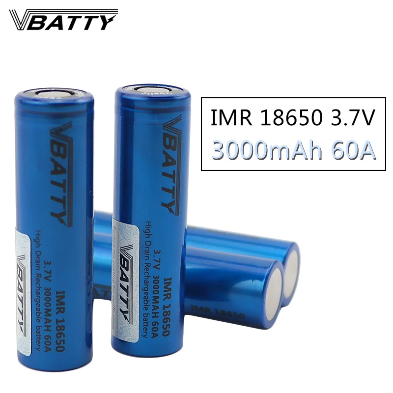 Бесплатная доставка Vbatty IMR18650 60A 3000 мАч для фонарика 18650 Держатель коробка мод дым