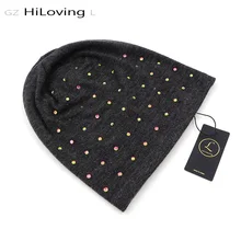 GZHilovingL Soft Cotton Winter Slouch Beanie For font b Womens b font Loose Diamond Slouchy Beanies
